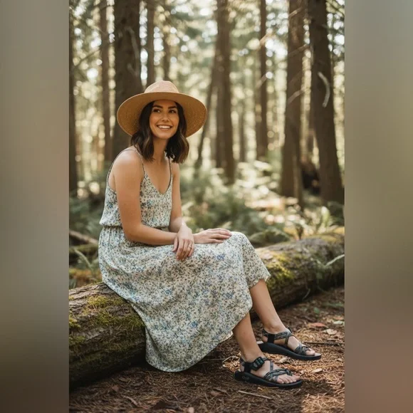 Chaco Women's Black and Gray Sandals 8 - Picture 3 of 11